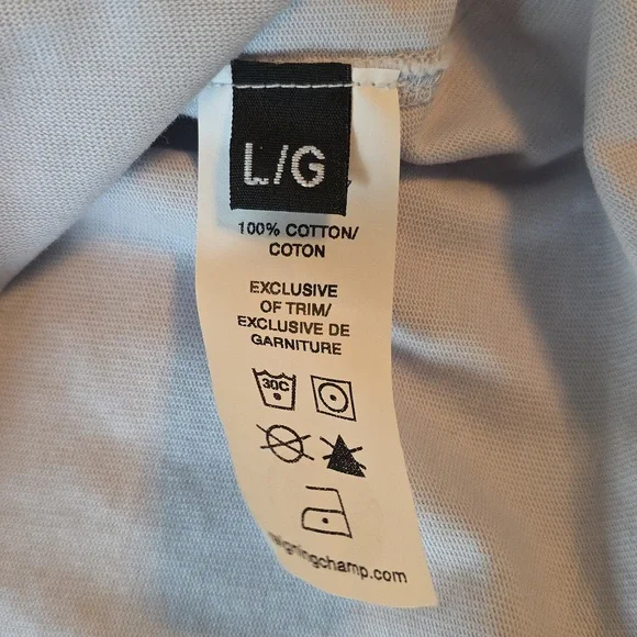 Reigning Champ - Midweight Jersey Long Sleeve - Ice Blue - Large - Picture 5 of 6